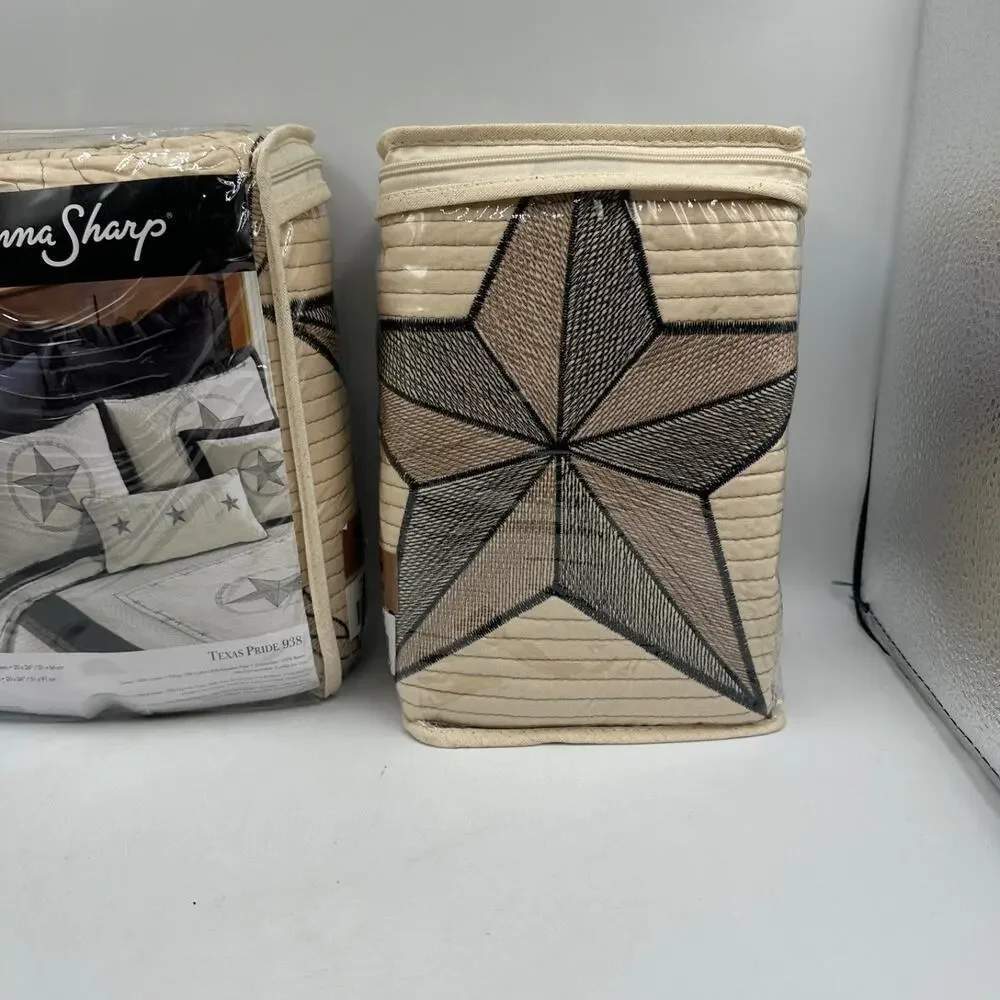 Donna Sharp Texas Pride 938 Lone Star Pillow Shams King Size NIP - 2
